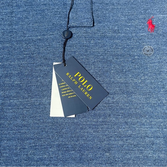 Polo Ralph Lauren Men's Iconic Mesh Polo Shirt Blue Big & Tall Size LT NWT *X23 - Picture 5 of 5